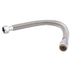 SharkBite SS3088FLEX18LFA Corrugated Flexible Water Heater Connector  3/4 inch x 3/4 inch FIP x 18 inch  Push-to-Connect Braided Stainless Steel Water Heater Hose - B00NY6E6GQ